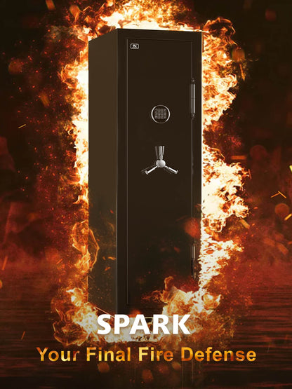 TigerKing Spark 5517 plus 8.12 cu.ft fireproof jewelry safe with 3 drawers/black/fine defense