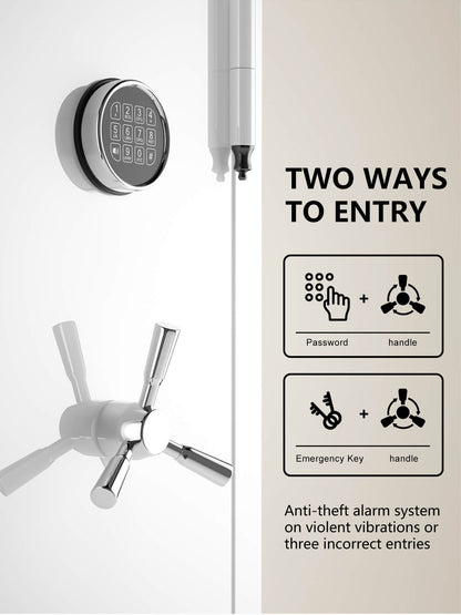 TigerKing Spark 5517 plus 8.12 cu.ft fireproof jewelry safe with 3 drawers/white/entry method