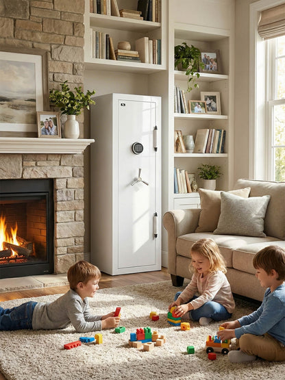 TigerKing Spark 5517 plus 8.12 cu.ft fireproof jewelry safe with 3 drawers/white/scene