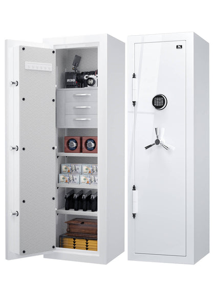 TigerKing Spark 5517 plus left-hinged 8.12 cu.ft fireproof jewelry safe with 3 drawers/white