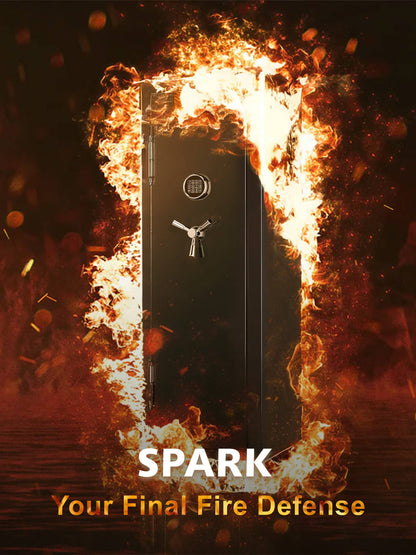 TigerKing Spark 5922 plus left-hinged 13.1 cu.ft fireproof jewelry safe with 3 drawers/black/fine defense