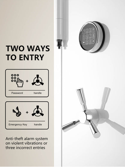 TigerKing Spark 5922 plus left-hinged 13.1 cu.ft fireproof jewelry safe with 3 drawers, white entry method