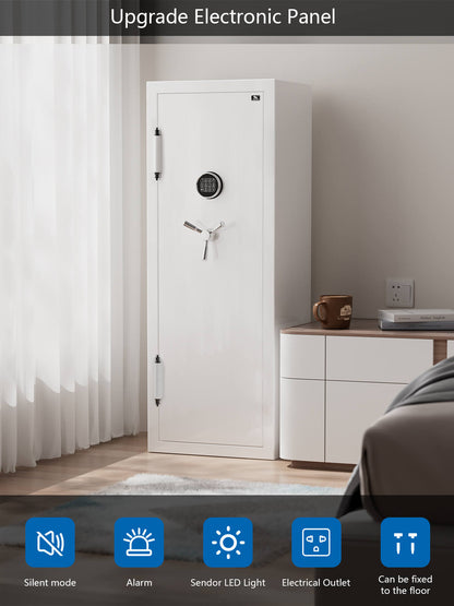 TigerKing Spark 5922 plus left-hinged 13.1 cu.ft fireproof jewelry safe with 3 drawers, white scene function