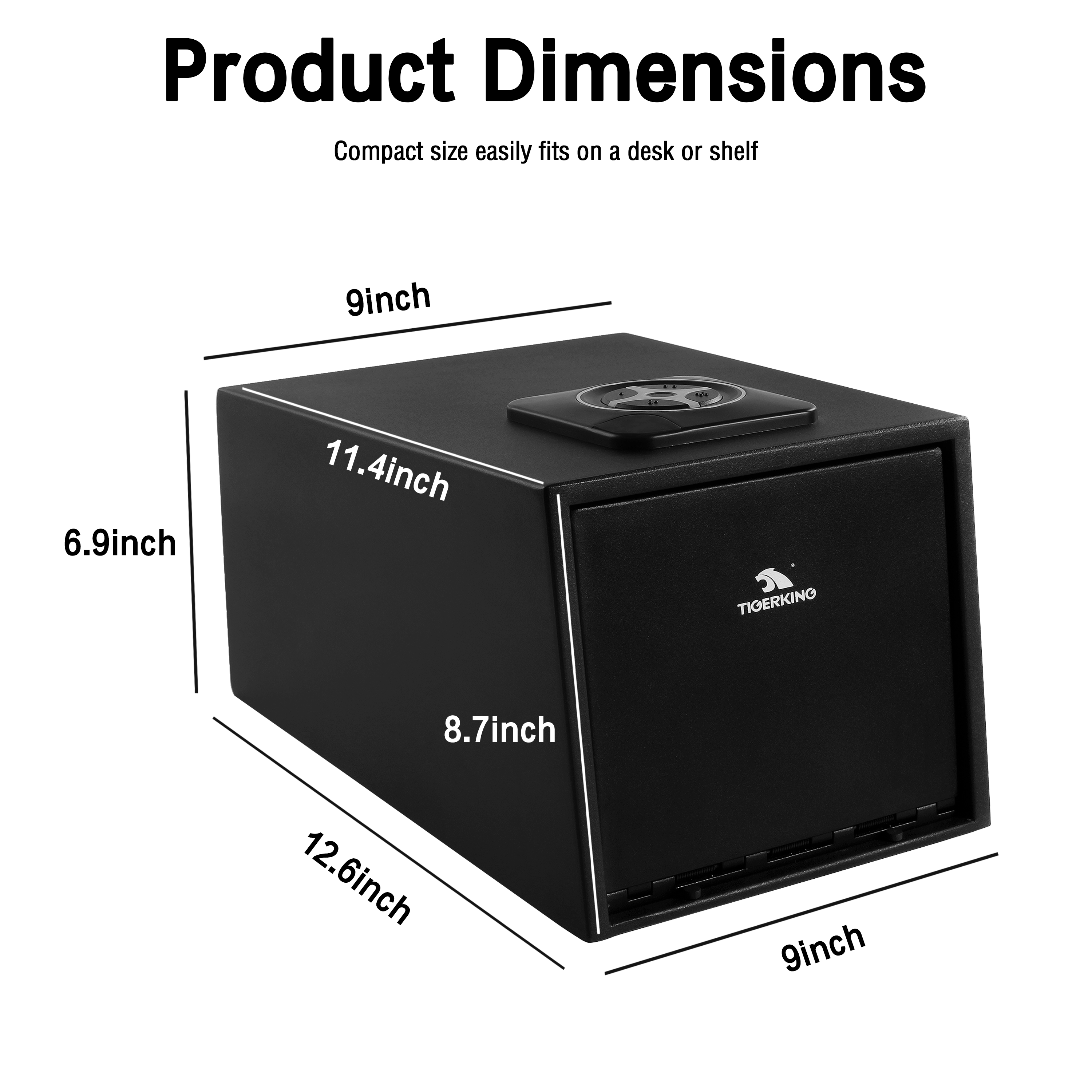 TIGERKING Fingerprint Quick Access Plstol Safes Black PB3F TIGERKING SAFE