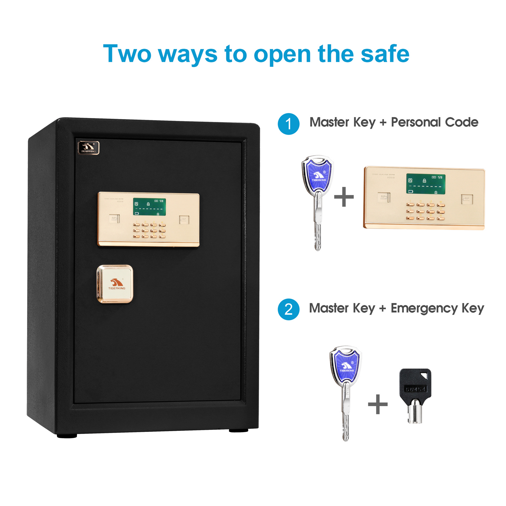 Large Business Safe Black ‎3.7 Cubic Feet 63XH - TIGERKING TIGERKING SAFE