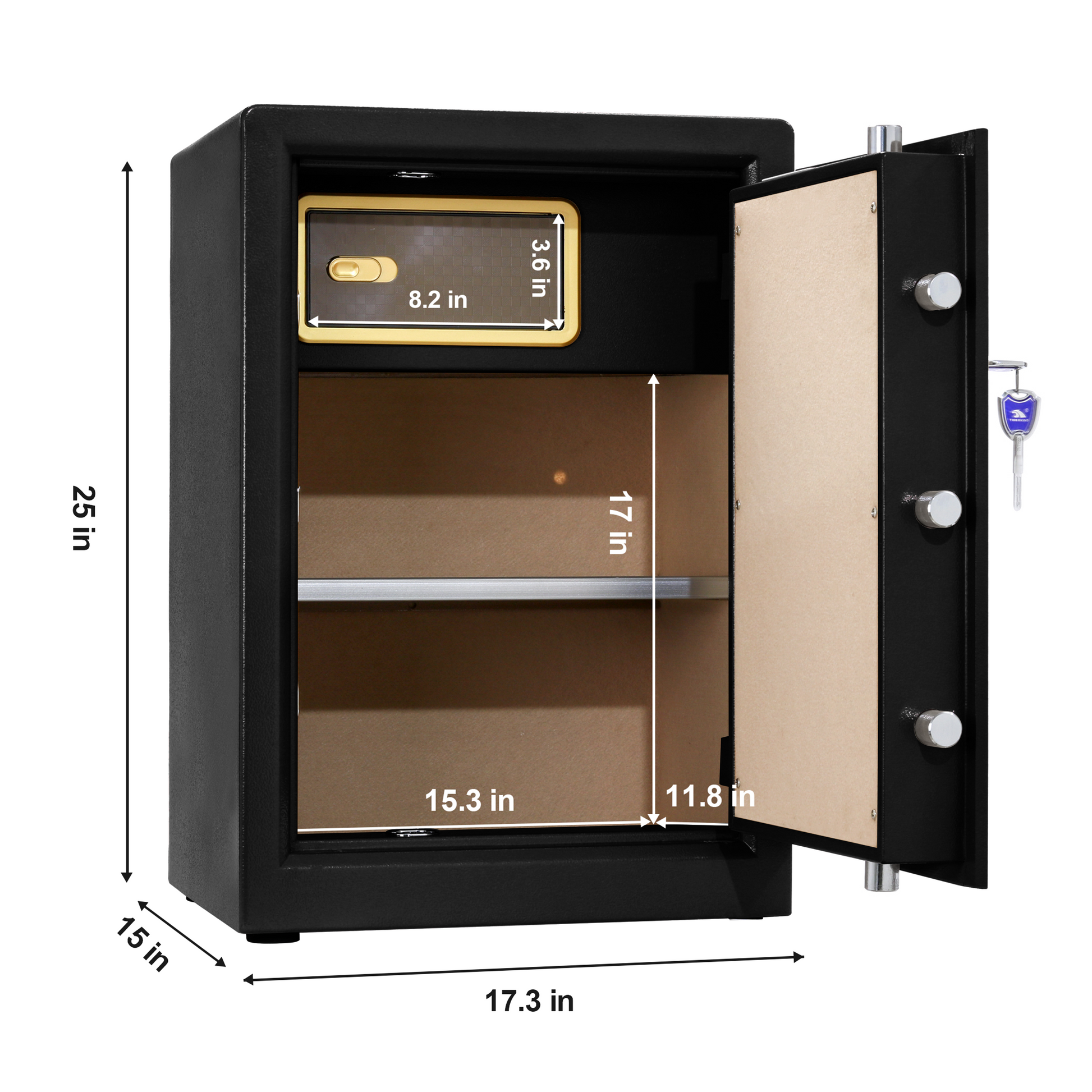 Large Business Safe Black ‎3.7 Cubic Feet 63XH - TIGERKING TIGERKING SAFE