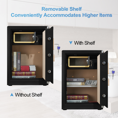 Compact Safe 3.7 cu.ft, Anti-Drill Small Home Garage Document Safe - 63XH